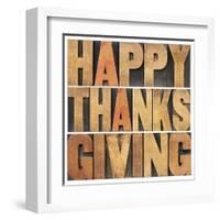 Happy Thanksgiving-PixelsAway-Framed Art Print