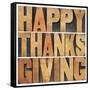 Happy Thanksgiving-PixelsAway-Framed Stretched Canvas