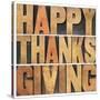 Happy Thanksgiving-PixelsAway-Stretched Canvas