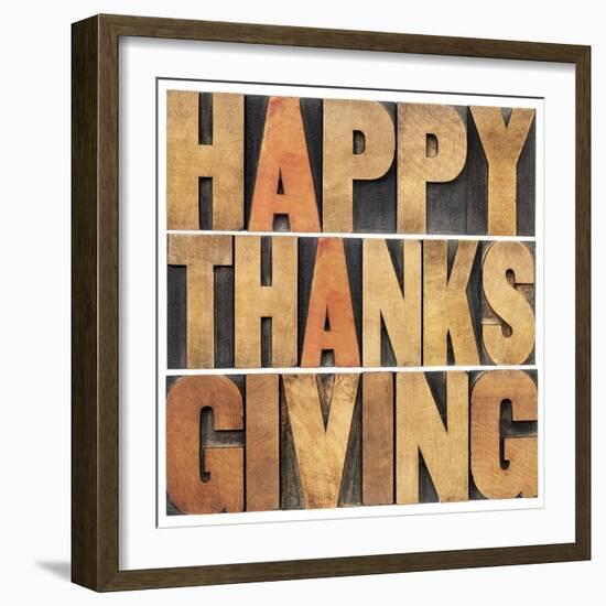 Happy Thanksgiving-PixelsAway-Framed Art Print