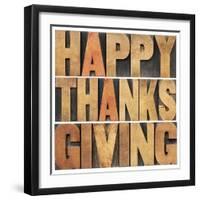 Happy Thanksgiving-PixelsAway-Framed Art Print