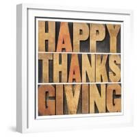 Happy Thanksgiving-PixelsAway-Framed Art Print