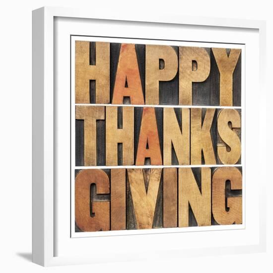 Happy Thanksgiving-PixelsAway-Framed Art Print