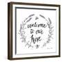 Happy to Bee Home Words II-Sara Zieve Miller-Framed Art Print