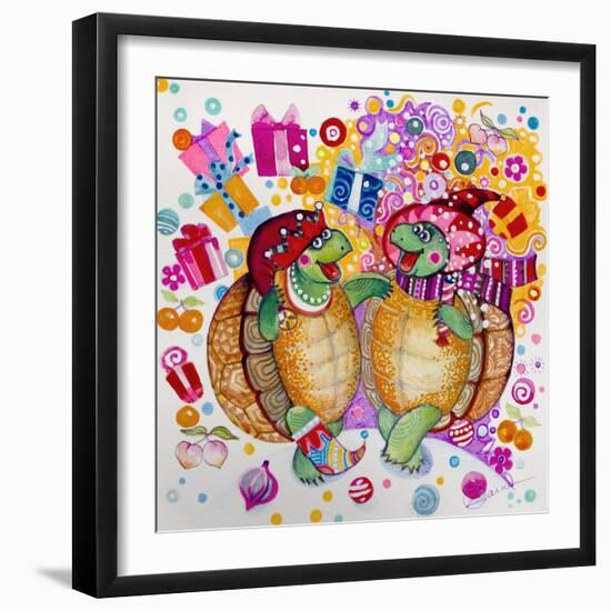 Happy Turtles-Oxana Zaiko-Framed Giclee Print