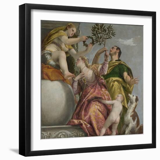 Happy Union (From: Four Allegories of Lov), Ca. 1575-Paolo Veronese-Framed Premium Giclee Print