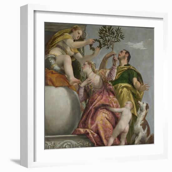 Happy Union (From: Four Allegories of Lov), Ca. 1575-Paolo Veronese-Framed Giclee Print