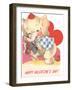 Happy Valentine's Day, Baby Elephant Riding Hobby Horse-null-Framed Art Print