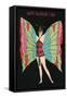 Happy Valentine's Day, Butterfly Woman-null-Framed Stretched Canvas