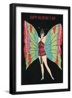 Happy Valentine's Day, Butterfly Woman-null-Framed Art Print