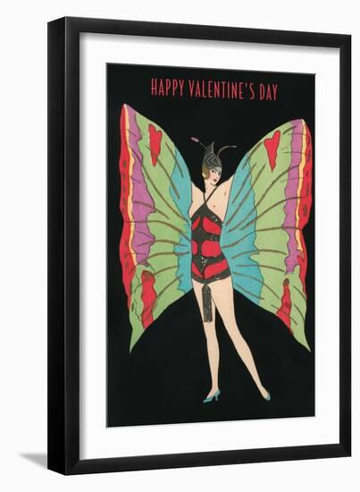 Happy Valentine's Day, Butterfly Woman-null-Framed Art Print