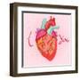 Happy Valentine's Day Card with Heart-karnoff-Framed Art Print