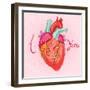 Happy Valentine's Day Card with Heart-karnoff-Framed Art Print