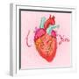 Happy Valentine's Day Card with Heart-karnoff-Framed Art Print