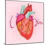 Happy Valentine's Day Card with Heart-karnoff-Mounted Art Print