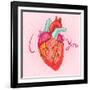 Happy Valentine's Day Card with Heart-karnoff-Framed Art Print