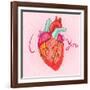 Happy Valentine's Day Card with Heart-karnoff-Framed Art Print