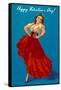 Happy Valentine's Day, Flamenco Dancer-null-Framed Stretched Canvas