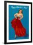 Happy Valentine's Day, Flamenco Dancer-null-Framed Art Print