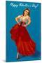 Happy Valentine's Day, Flamenco Dancer-null-Mounted Art Print