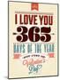 Happy Valentine's Day Hand Lettering - Typographical Background-Melindula-Mounted Art Print