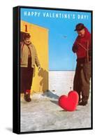 Happy Valentine's Day, Ice Fishing-null-Framed Stretched Canvas