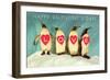 Happy Valentine's Day, Love Penguins-null-Framed Art Print