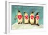 Happy Valentine's Day, Love Penguins-null-Framed Art Print