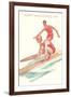 Happy Valentine's Day, Surfing Couple-null-Framed Art Print