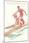 Happy Valentine's Day, Surfing Couple-null-Mounted Art Print