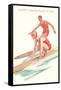 Happy Valentine's Day, Surfing Couple-null-Framed Stretched Canvas