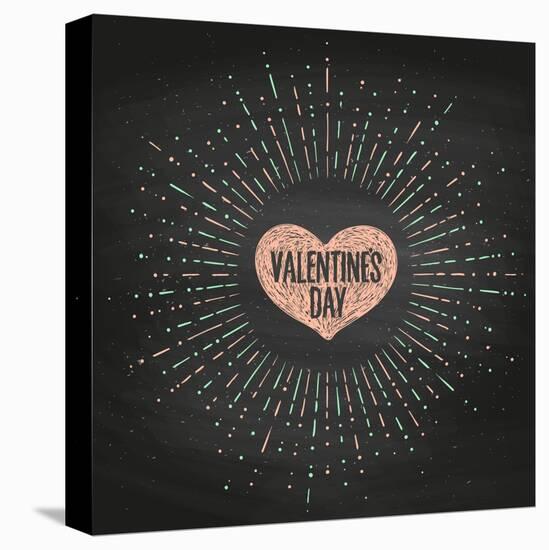 Happy Valentine's Day-foxysgraphic-Stretched Canvas