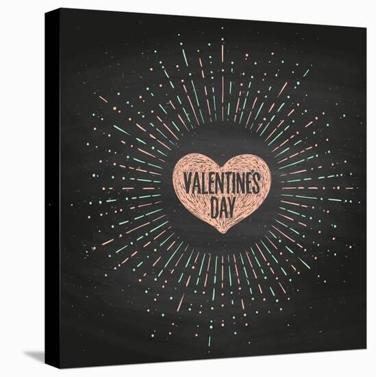 Happy Valentine's Day-foxysgraphic-Stretched Canvas