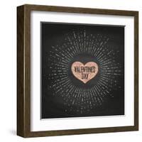 Happy Valentine's Day-foxysgraphic-Framed Art Print