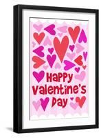 Happy Valentine with Hearts-Anna Quach-Framed Art Print