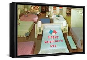 Happy Valentines Day, Mattress Store-null-Framed Stretched Canvas