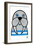 Happy Walrus, 2021-Jane Foster-Framed Art Print