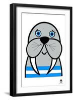 Happy Walrus, 2021-Jane Foster-Framed Art Print