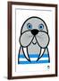 Happy Walrus, 2021-Jane Foster-Framed Art Print