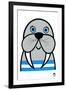 Happy Walrus, 2021-Jane Foster-Framed Art Print