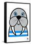 Happy Walrus-Jane Foster-Framed Stretched Canvas