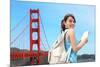 Happy Woman Travel in San Francisco-aslysun-Mounted Photographic Print