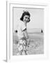 Happy Young Woman at the Beach, Ca. 1938-null-Framed Photographic Print