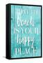 Happy-Jace Grey-Framed Stretched Canvas