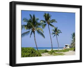 Hapuna Beach, Island of Hawaii (Big Island), Hawaii, USA-Ethel Davies-Framed Photographic Print