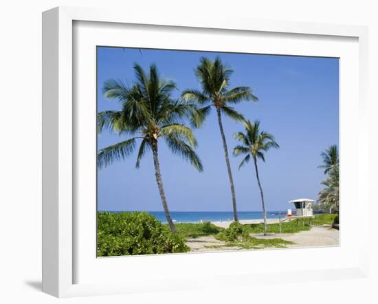 Hapuna Beach, Island of Hawaii (Big Island), Hawaii, USA-Ethel Davies-Framed Photographic Print