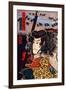 Hara Hayato No Sho Holding a Spear-Kuniyoshi Utagawa-Framed Giclee Print