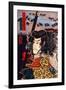 Hara Hayato No Sho Holding a Spear-Kuniyoshi Utagawa-Framed Giclee Print