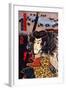 Hara Hayato No Sho Holding a Spear-Kuniyoshi Utagawa-Framed Giclee Print