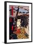 Hara Hayato No Sho Holding a Spear-Kuniyoshi Utagawa-Framed Giclee Print